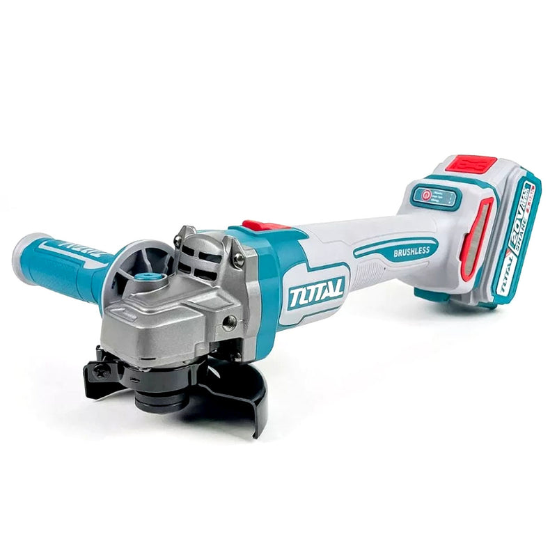 Máy mài góc Total TAGLI2120232 dùng Pin 20V, đường kính lưỡi 100mm, công tắc trượt (2 Pin 5.0Ah, 1 sạc)