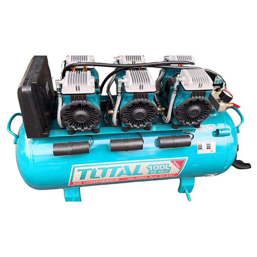 Máy nén khí không dầu 100L 3 đầu nén 3x1200 W TOTAL TCS3361008T