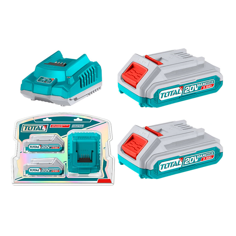 Bộ 1 sạc và 2 Pin Lithium-Ion 20V Total TFBCPK1222