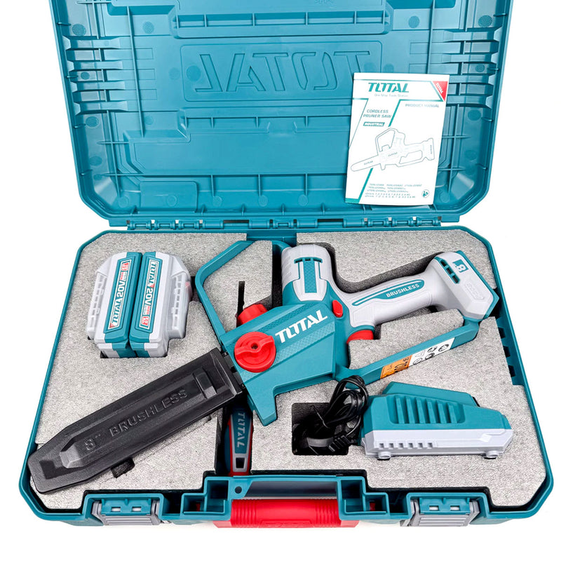 Máy cưa xích Total TGSLI2088 dùng Pin 20V, chiều dài lam 200mm