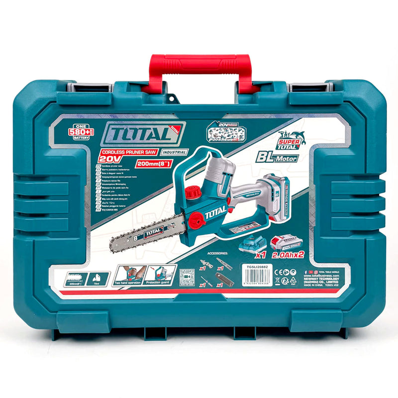 Máy cưa xích Total TGSLI2088 dùng Pin 20V, chiều dài lam 200mm