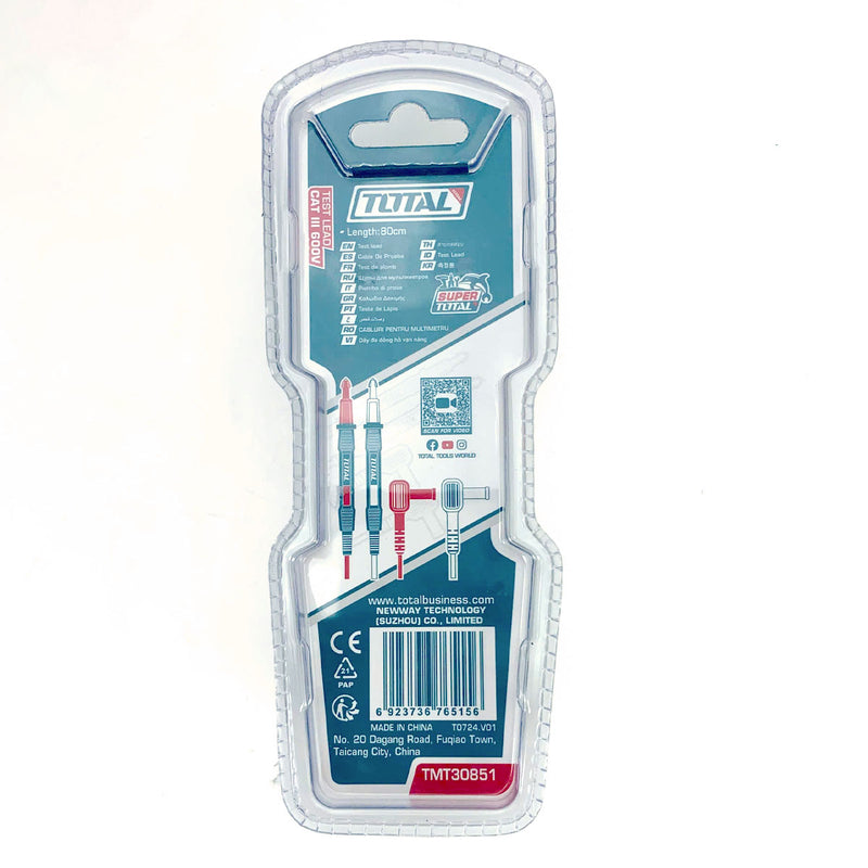 Dây đo cho ampe kìm, thiết bị đo Total TMT30851 dài 850mm