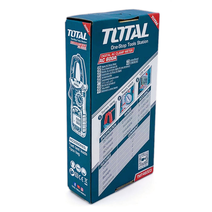 Kìm đo AC kỹ thuật số TOTAL TMT46003
 (nâng cấp từ mã TMT46002)