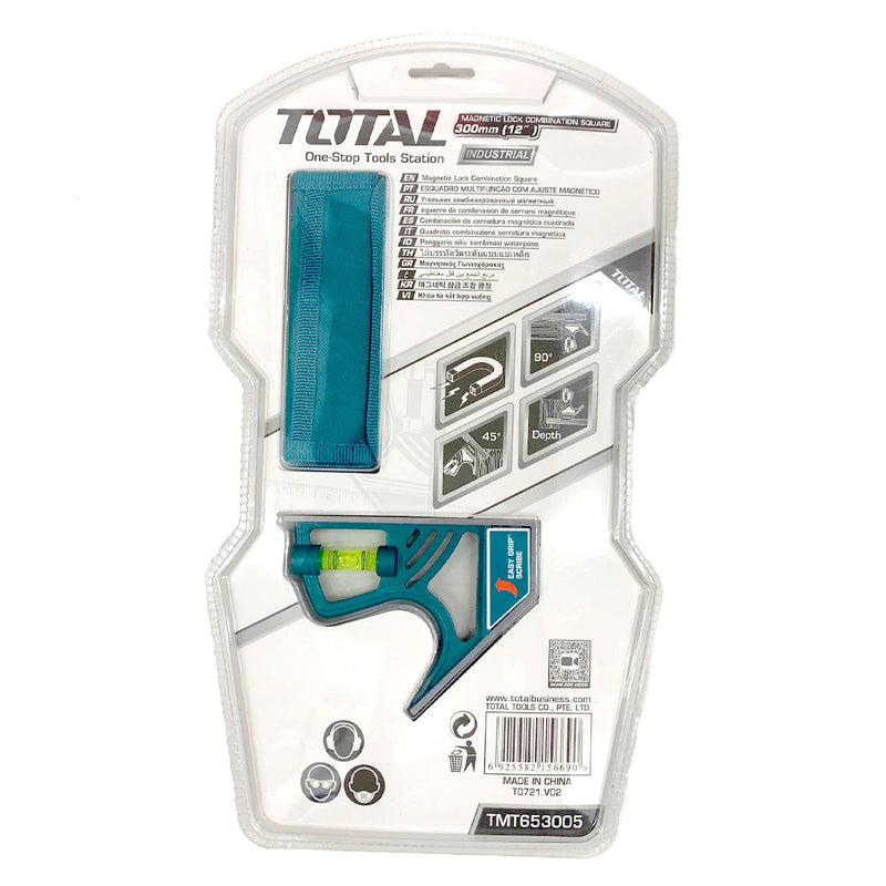 Thước vuông kết hợp cán nhựa 300mm TOTAL TMT653005