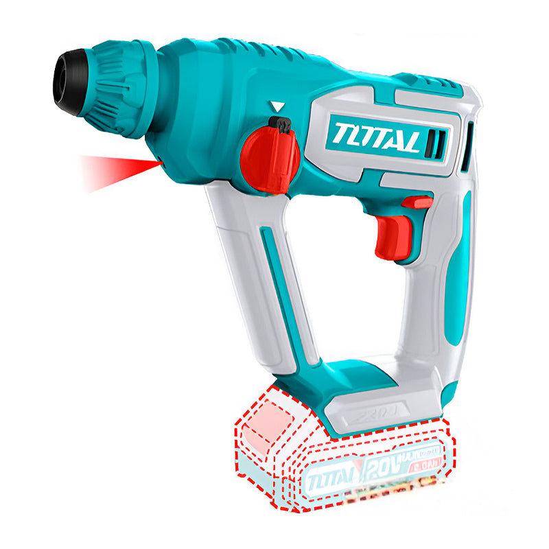 Máy khoan bê tông dùng Pin Lithium-Ion 20V (không kèm Pin &sạc) TOTAL TRHLI20168
