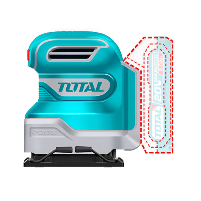 Máy chà nhám vuông dùng Pin Lithium-Ion 20V (không kèm Pin & sạc) TOTAL TSHSLI2014