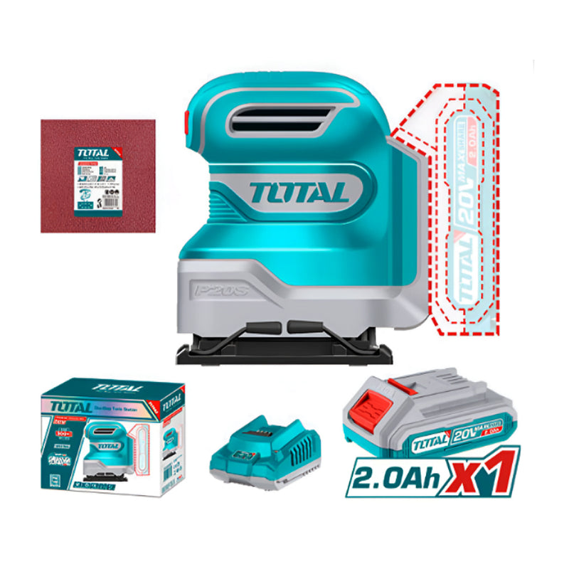 Máy chà nhám vuông dùng Pin Lithium-Ion 20V TOTAL TSHSLI20141