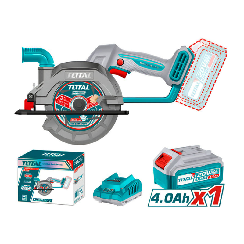 Máy cưa đĩa tròn dùng Pin Lithium-Ion 20V TOTAL TSLI14021