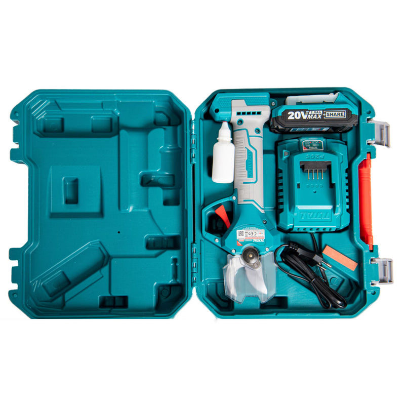 Máy cắt cành TOTAL dùng Pin 20V, đường kính cắt tối đa 25mm