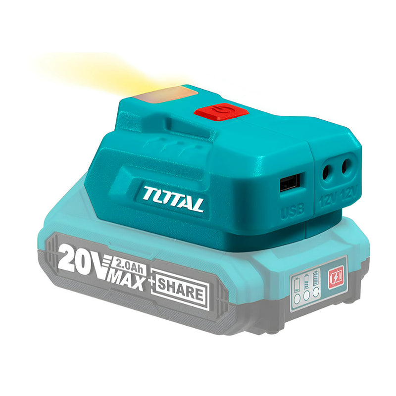 Sạc USB dùng PinLithium‑ion 20V (không kèm Pin & sạc) TOTAL TUCLI2022