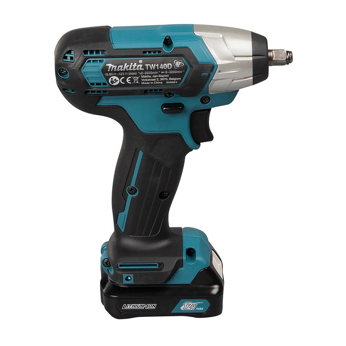 Máy siết bu lông Makita TW140D dùng Pin 12Vmax CXT, cốt 3/8 inch