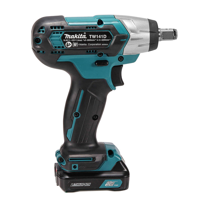 Máy siết bu lông Makita TW141D dùng Pin 12Vmax CXT, cốt 1/2 inch