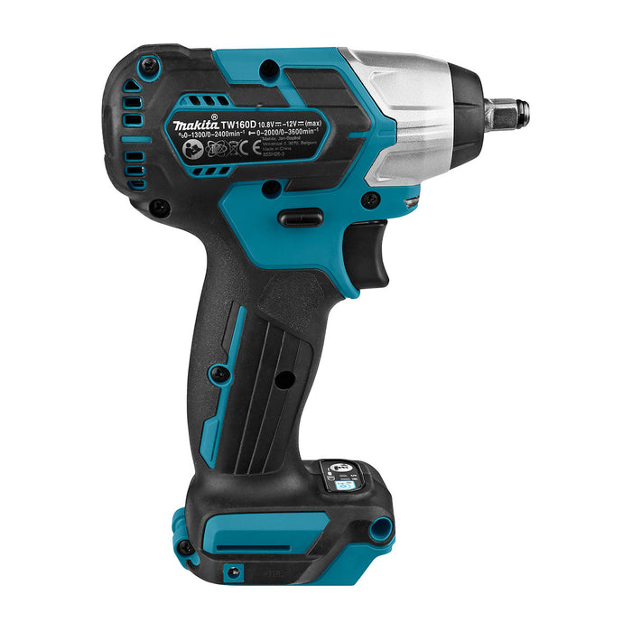 Máy siết bu lông Makita TW160D dùng Pin 12Vmax CXT, cốt 3/8 inch