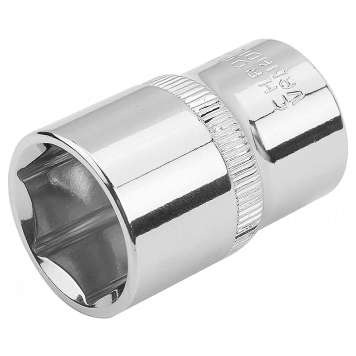 Đầu tuýp lục giác ngắn công nghiệp 1/2 inch, thép CrV 50BV30, 8 - 32mm TOLSEN, chuẩn DIN3124, ISO2725-1