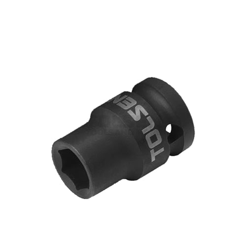 Đầu tuýp lục giác đen ngắn công nghiệp 1/2", thép CrMo, 8 - 32mm TOLSEN