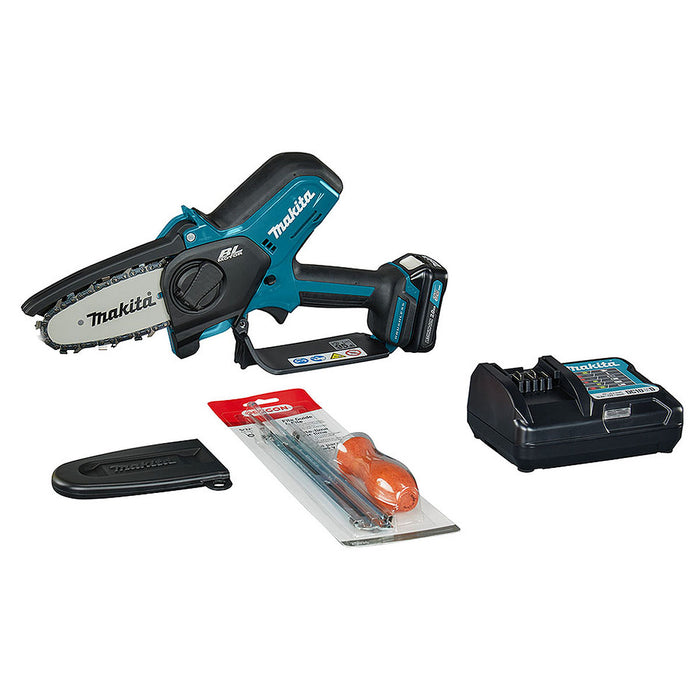 Máy cưa xích Makita UC100D dùng Pin 12Vmax CXT, chiều dài lam 100mm