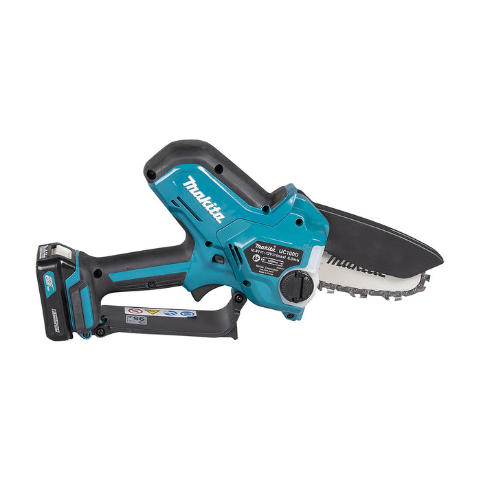 Máy cưa xích Makita UC100D dùng Pin 12Vmax CXT, chiều dài lam 100mm