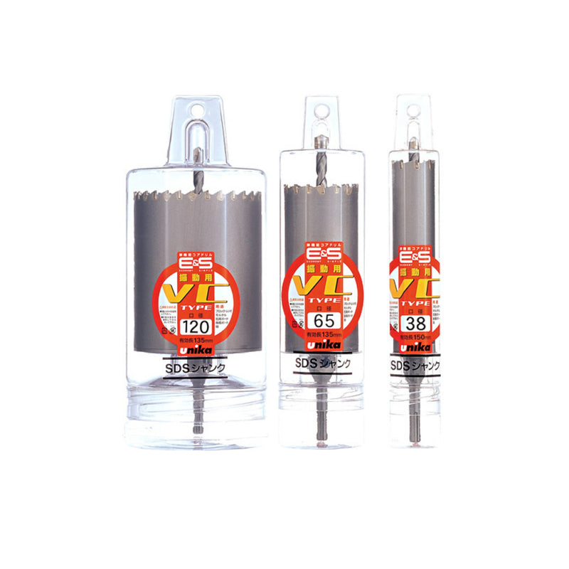 Mũi khoan rút lõi tường gạch UNIKA E&S VC Type 25.0mm - 220mm Đuôi gài SDS