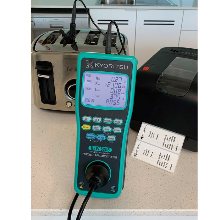 Thiết bị kiểm tra điện trở cách điện cho thiết bị di động Kyoritsu Kew 6205 True RMS, có cổng kết nối USB