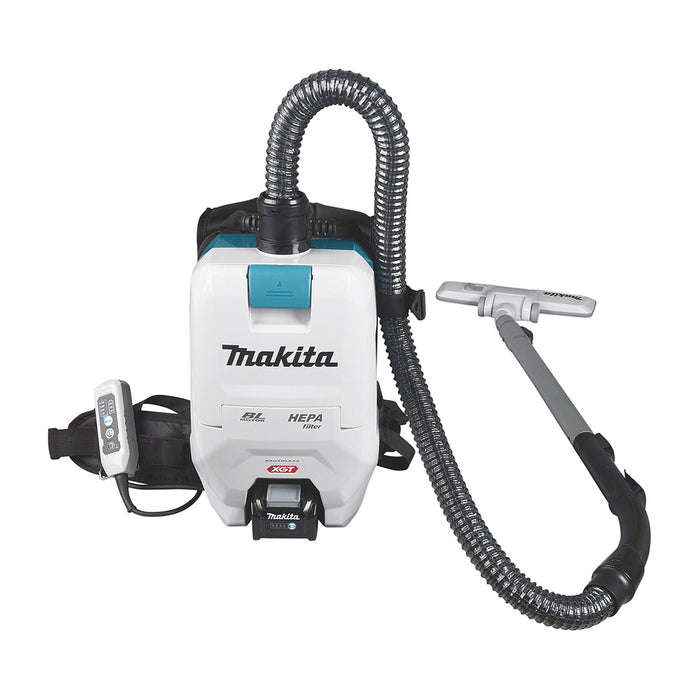 Máy hút bụi đeo vai Makita VC008G dùng Pin 40Vmax XGT, dung tích 2L, lực hút 18 kPa, bộ lọc HEPA