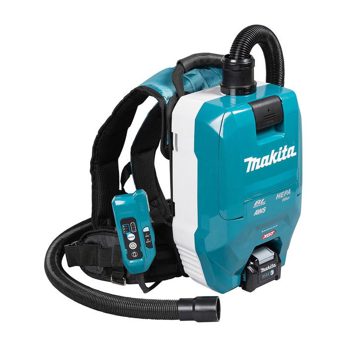 Máy hút bụi đeo vai Makita VC009G dùng Pin 40Vmax XGT, dung tích 2L lực hút 18 kPa, bộ lọc HEPA công nghệ AWS