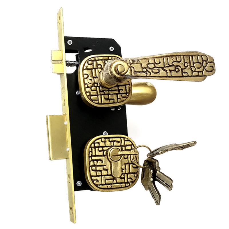 Ổ khóa tay gạt ốp rời Việt Tiệp chất liệu đồng thau, sơn tĩnh điện