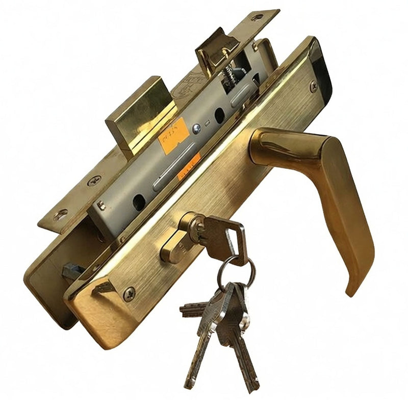 Ổ khóa tay gạt Việt Tiệp 04735 chất liệu Inox phủ PVD vàng bóng