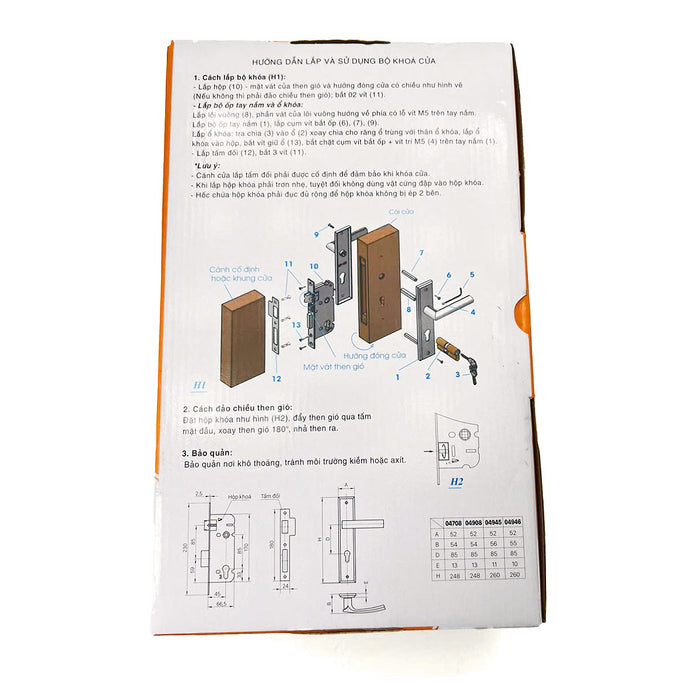 Ổ khóa tay gạt Việt Tiệp 04908 vật liệu bằng hợp kim Zinc Alloy