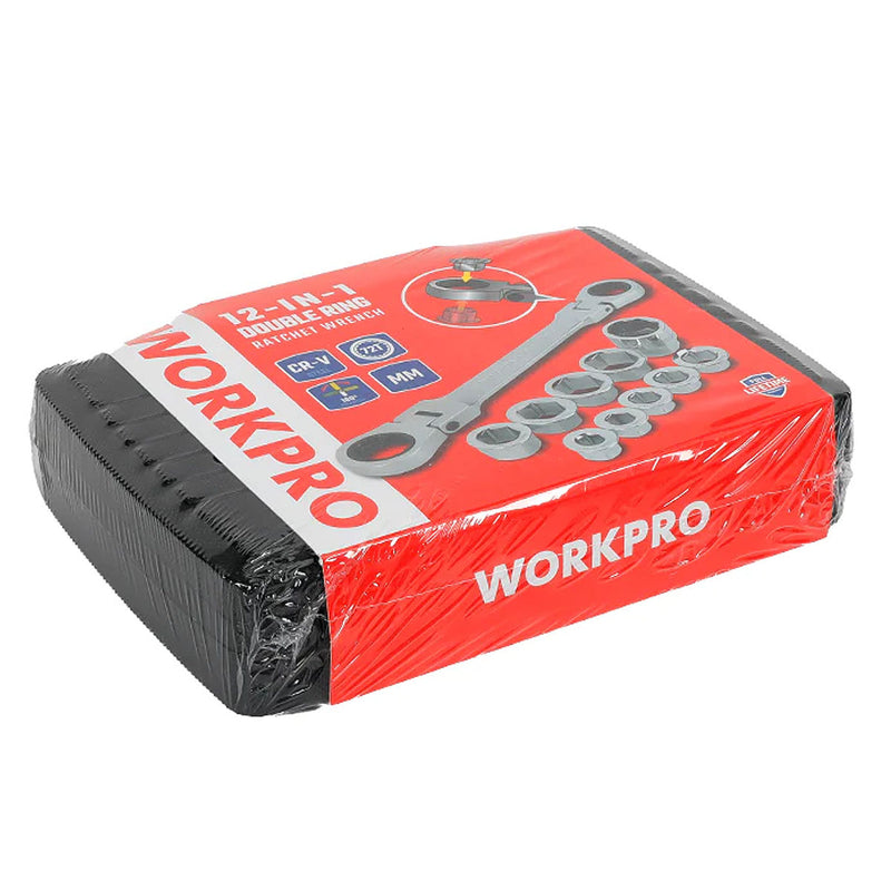Bộ cờ lê tự động 2 đầu vòng lắc léo 11 chi tiết Workpro WP202570 thép Cr-V