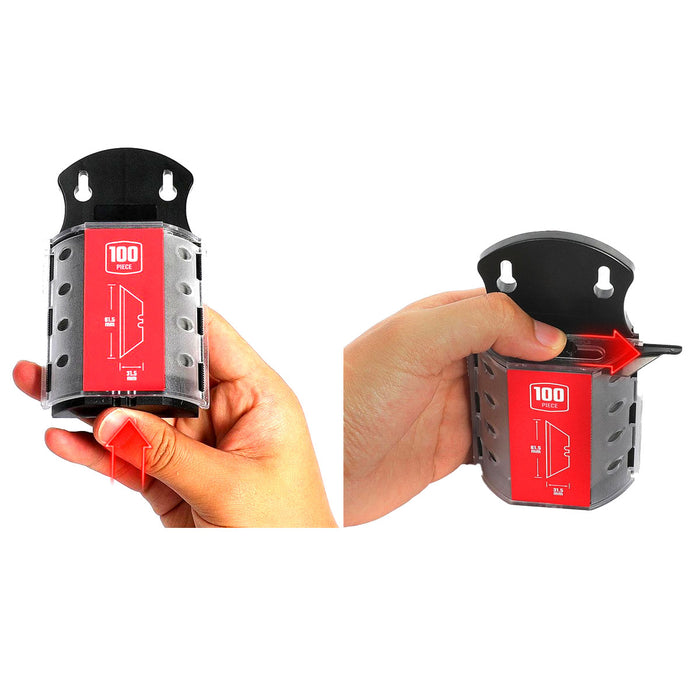 Hộp 100 lưỡi dao rọc đa năng (loại nhọn 2 đầu) chất liệu bằng thép SK5 Workpro WP213003