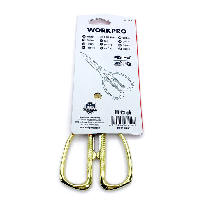 Kéo bằng thép không gỉ 185mm (7.5 inches) Workpro WP214022