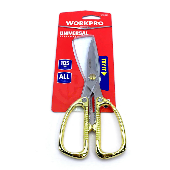 Kéo bằng thép không gỉ 185mm (7.5 inches) Workpro WP214022