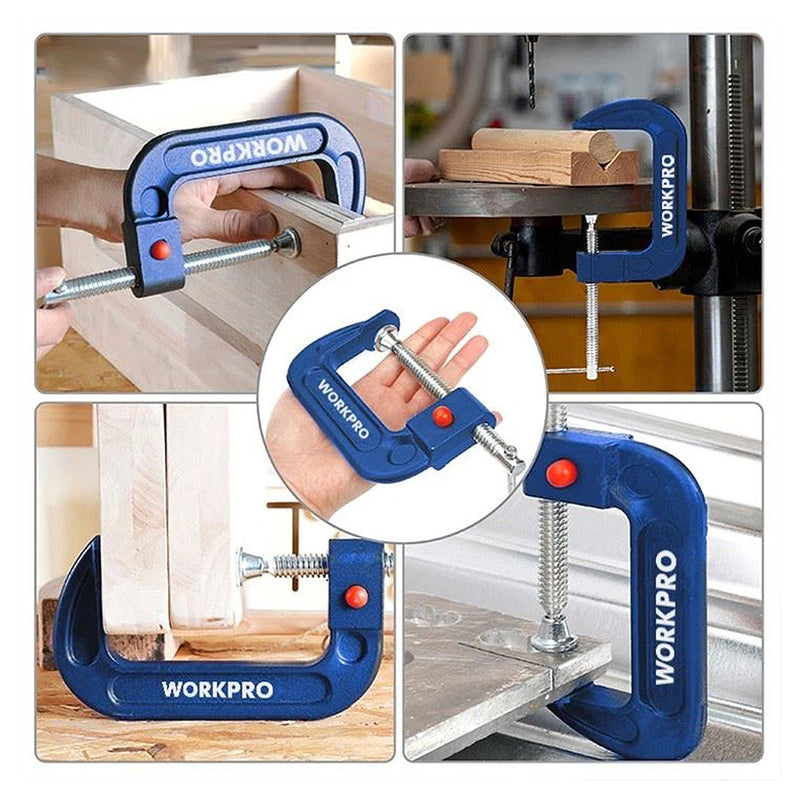 Cảo chữ C nhả nhanh Workpro kích thước từ 4 inch - 6 inch