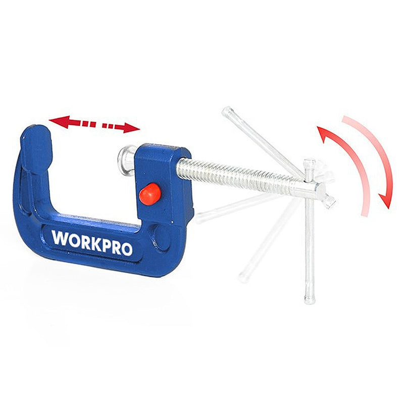 Cảo chữ C nhả nhanh Workpro kích thước từ 4 inch - 6 inch
