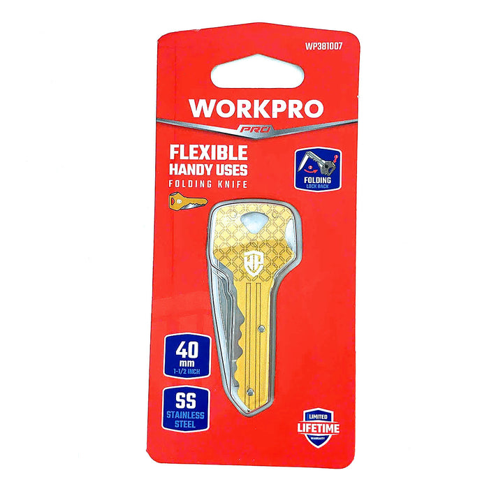 Dao gấp vừa móc treo chìa khoá Workpro, kích thước 2.5 inch