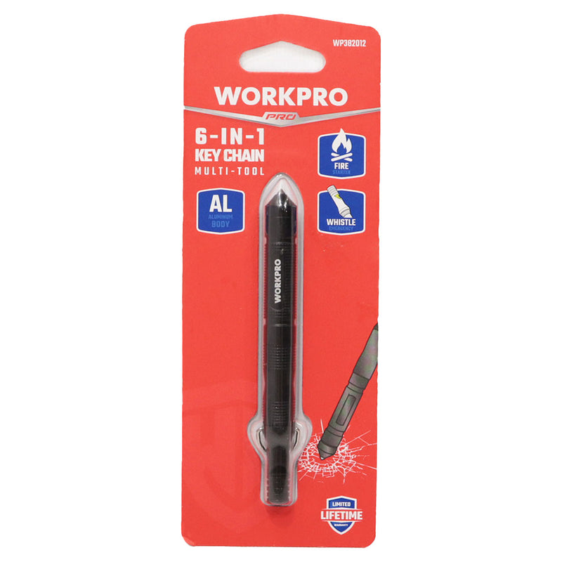 Dụng cụ sinh tồn, thoát hiểm đa năng 6 trong 1 Workpro WP382012