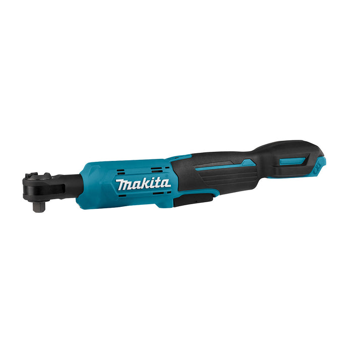 Máy siết bu lông góc xuyên tâm Makita WR100D dùng Pin 12Vmax CXT, dùng được 2 cốt 3/8 inch và 1/4 inch