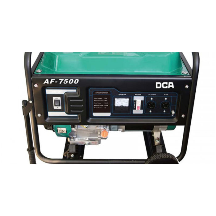 Máy phát điện dùng xăng DCA AF7500 dung tích 420cc, công suất 6500W