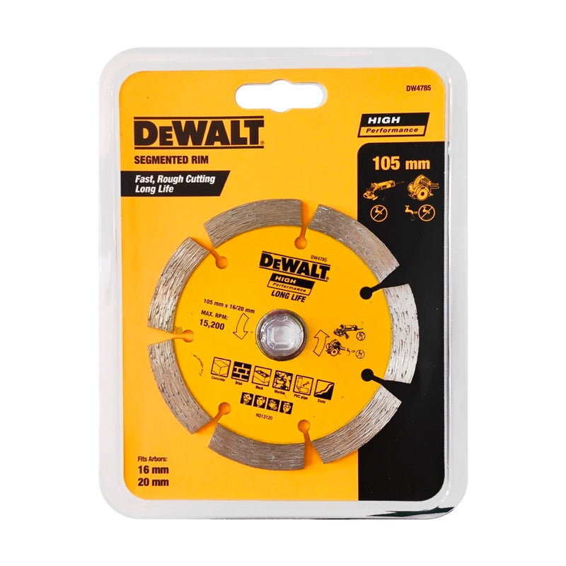 Đĩa cắt khô Dewalt Dewalt DW4785-B1 đường kính 105mm, dày 10mm, lỗ cốt 20mm, 12 inch