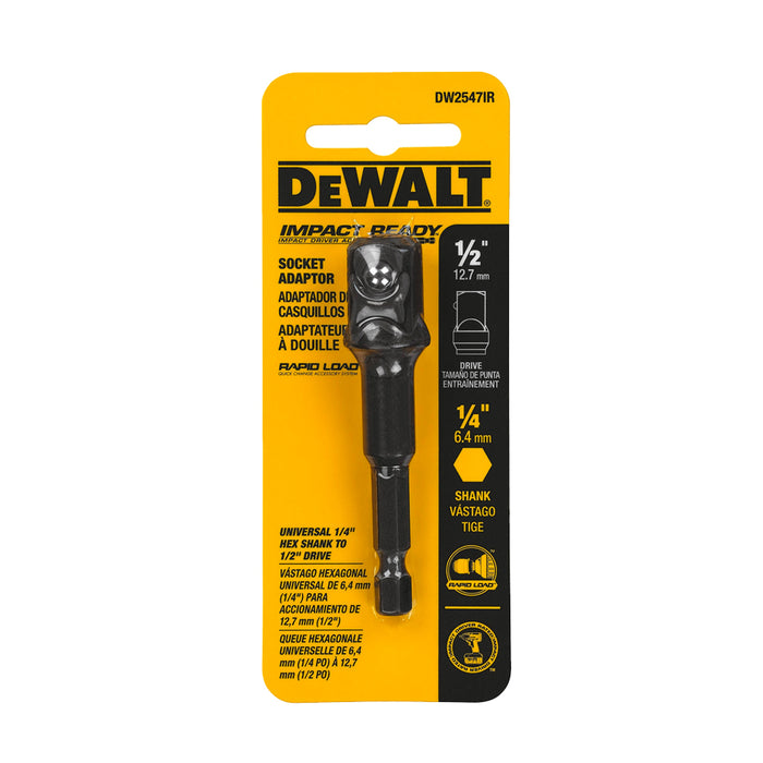 Đầu siết bu lông cốt 1/2 inch gắn máy vặn vít 1/4 inch Dewalt DW2547IR