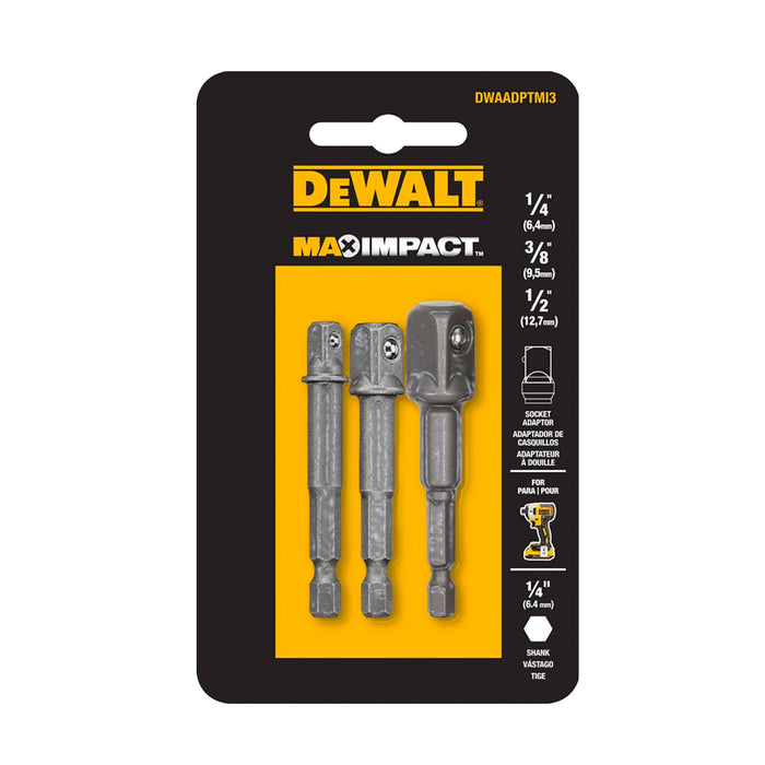 Bộ chuyển đổi vít sang bu lông Dewalt DWA12ADPTMI (1/4, 3/8, 1/2)