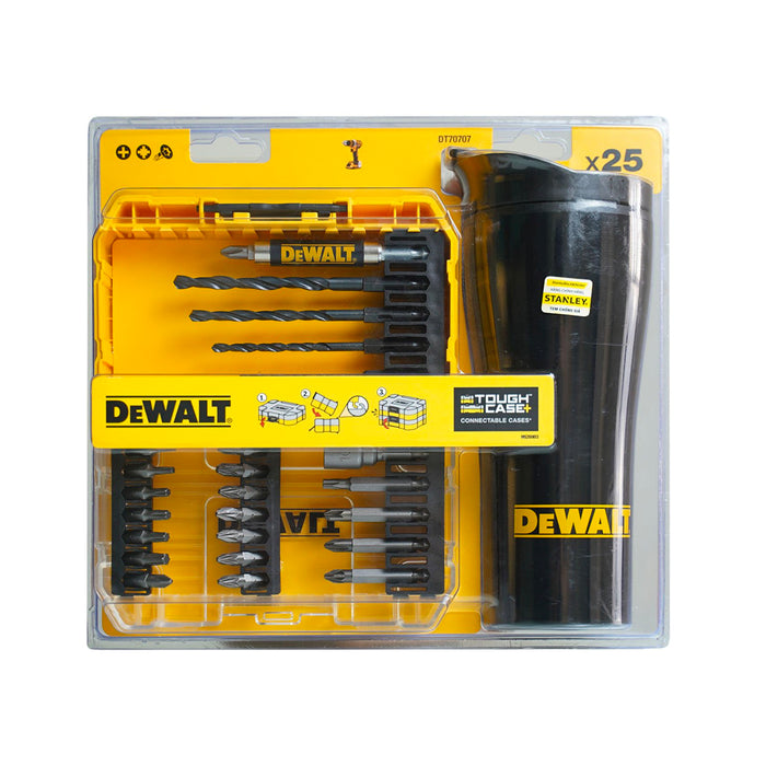 Bộ mũi khoan và vặn vít đa năng 25 chi tiết Dewalt DT70707-QZ  tặng kèm ly nước giữ nhiệt