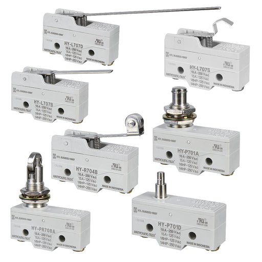 Công tắc hành trình mini Hanyoung Nux HY-700 Series. Tiêu chuẩn quốc tế, CE, UL, CCC, KR