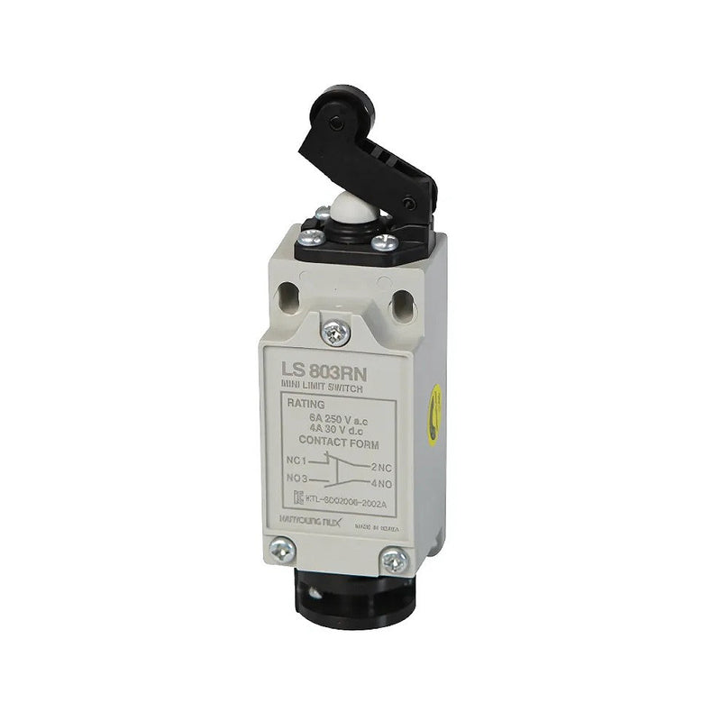Công tắc hành trình Hanyoung Nux HY-LS800 Series. Thân vỏ nhựa kín nước IP54, Dòng cao cấp. Tiêu chuẩn quốc tế CE, KC, CCC