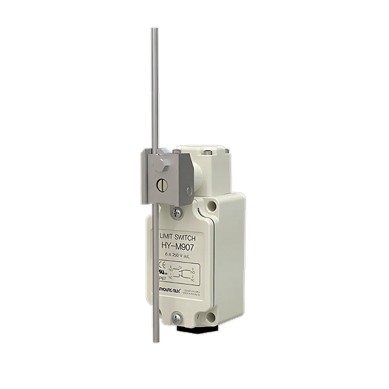 Công tắc hành trình Hanyoung Nux HY-M800 Series cao cấp. Thân vỏ hợp kim nhôm kín nước IP67. Tiêu chuẩn quốc tế UL, CE, KC, CCC