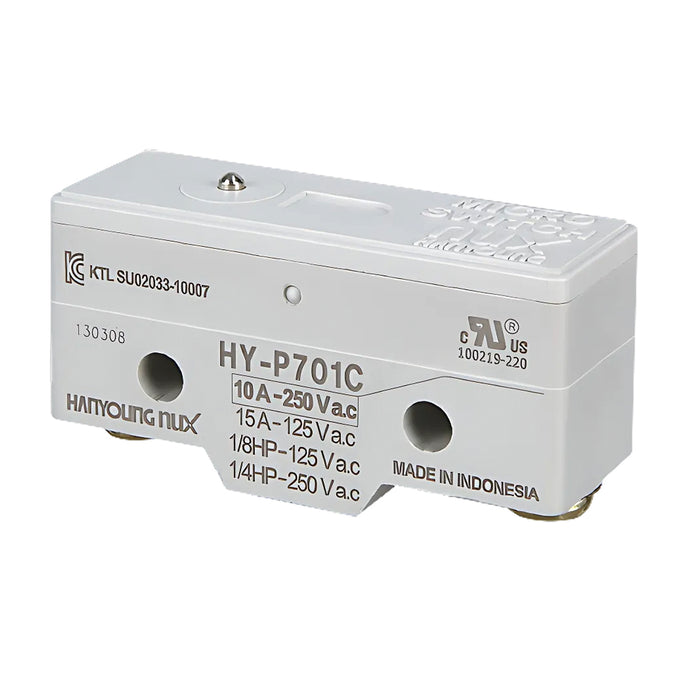 Công tắc hành trình mini Hanyoung Nux HY-700 Series. Tiêu chuẩn quốc tế, CE, UL, CCC, KR