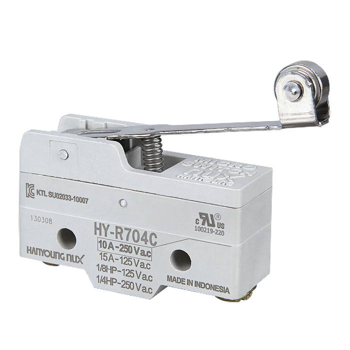 Công tắc hành trình mini Hanyoung Nux HY-700 Series. Tiêu chuẩn quốc tế, CE, UL, CCC, KR