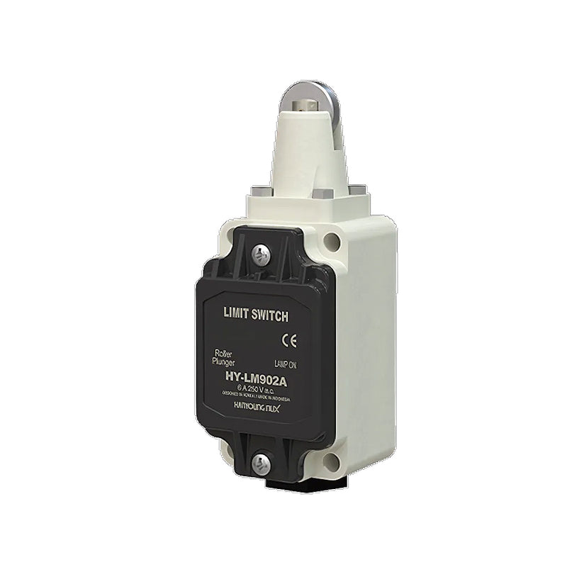 Công tắc hành trình Hanyoung Nux HY-LM800 Series cao cấp có tích hợp đèn chỉ báo vận hành. Thân vỏ hợp kim nhôm kín nước IP67. Tiêu chuẩn quốc tế UL, CE, KC, CCC