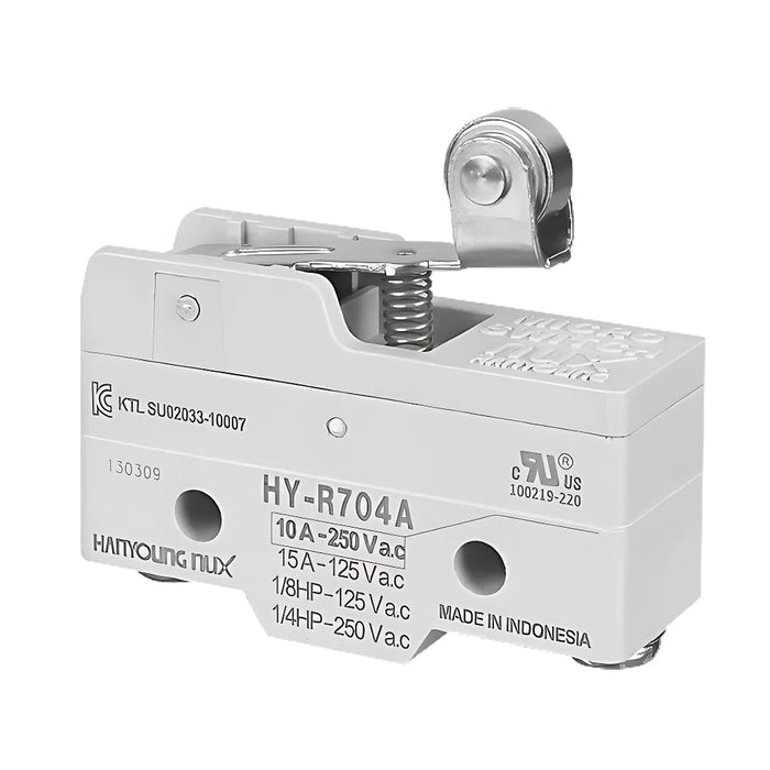 Công tắc hành trình mini Hanyoung Nux HY-700 Series. Tiêu chuẩn quốc tế, CE, UL, CCC, KR