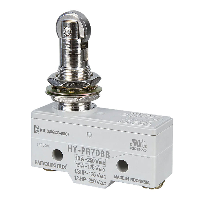 Công tắc hành trình mini Hanyoung Nux HY-700 Series. Tiêu chuẩn quốc tế, CE, UL, CCC, KR
